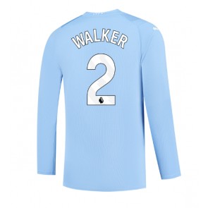 Manchester City Kyle Walker #2 Koszulka Podstawowych 2023-24 Długi Rękaw